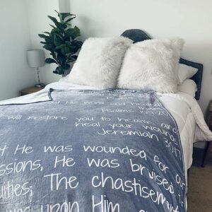 Healing Scriptures Blanket Throw Bed